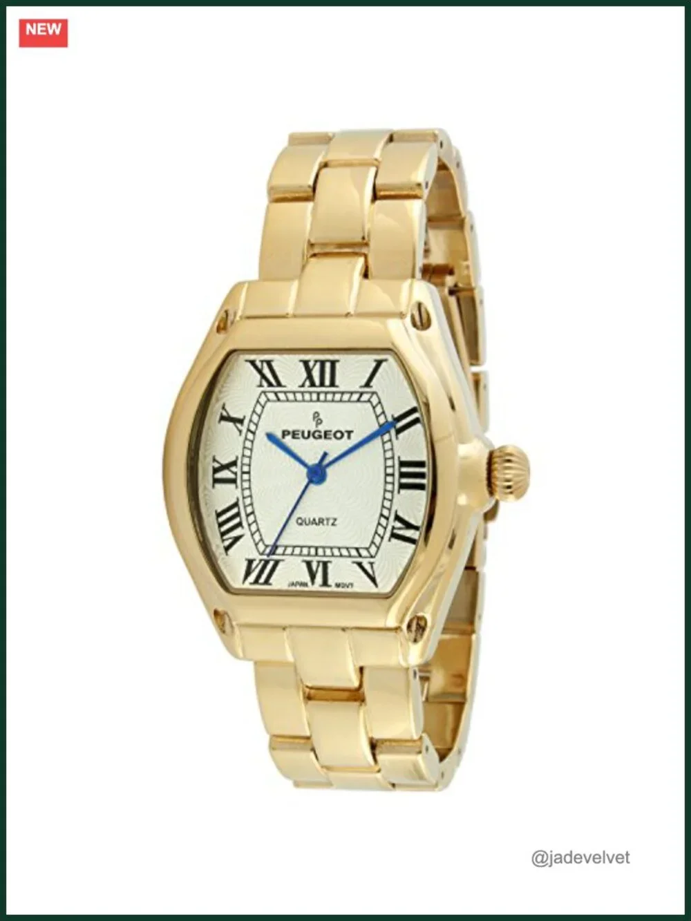 Ladies Tank Dress Watch with Bracelet & Roman Numeral Dial